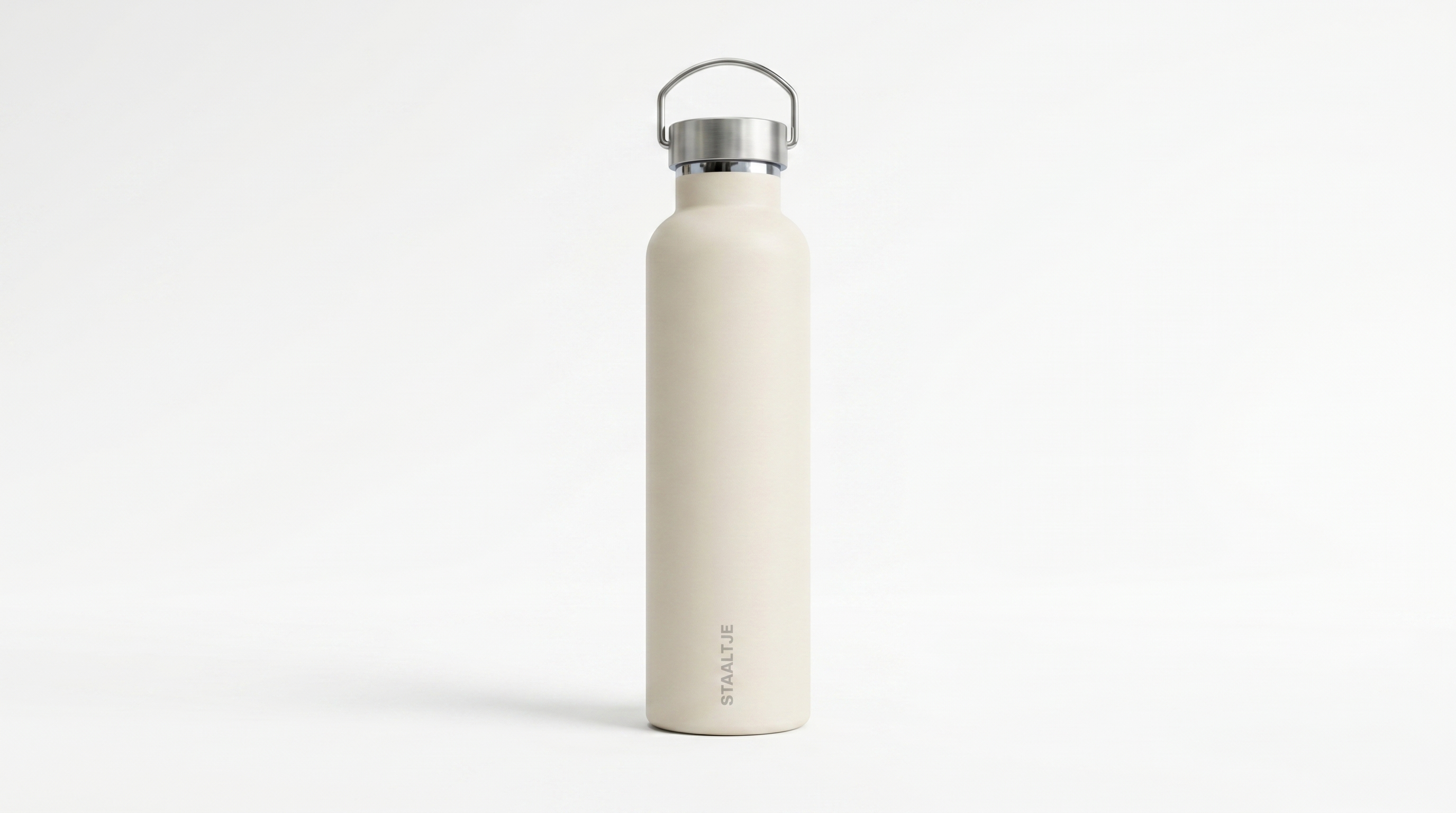 Premium RVS Thermosfles 1000ML Crème