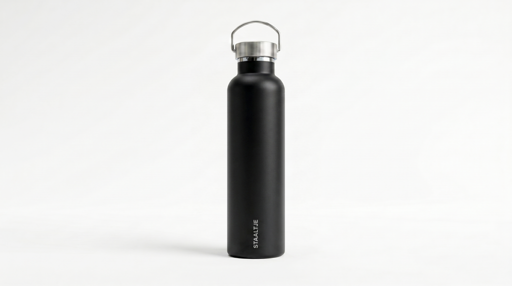 Premium RVS Thermosfles 1000ML Zwart