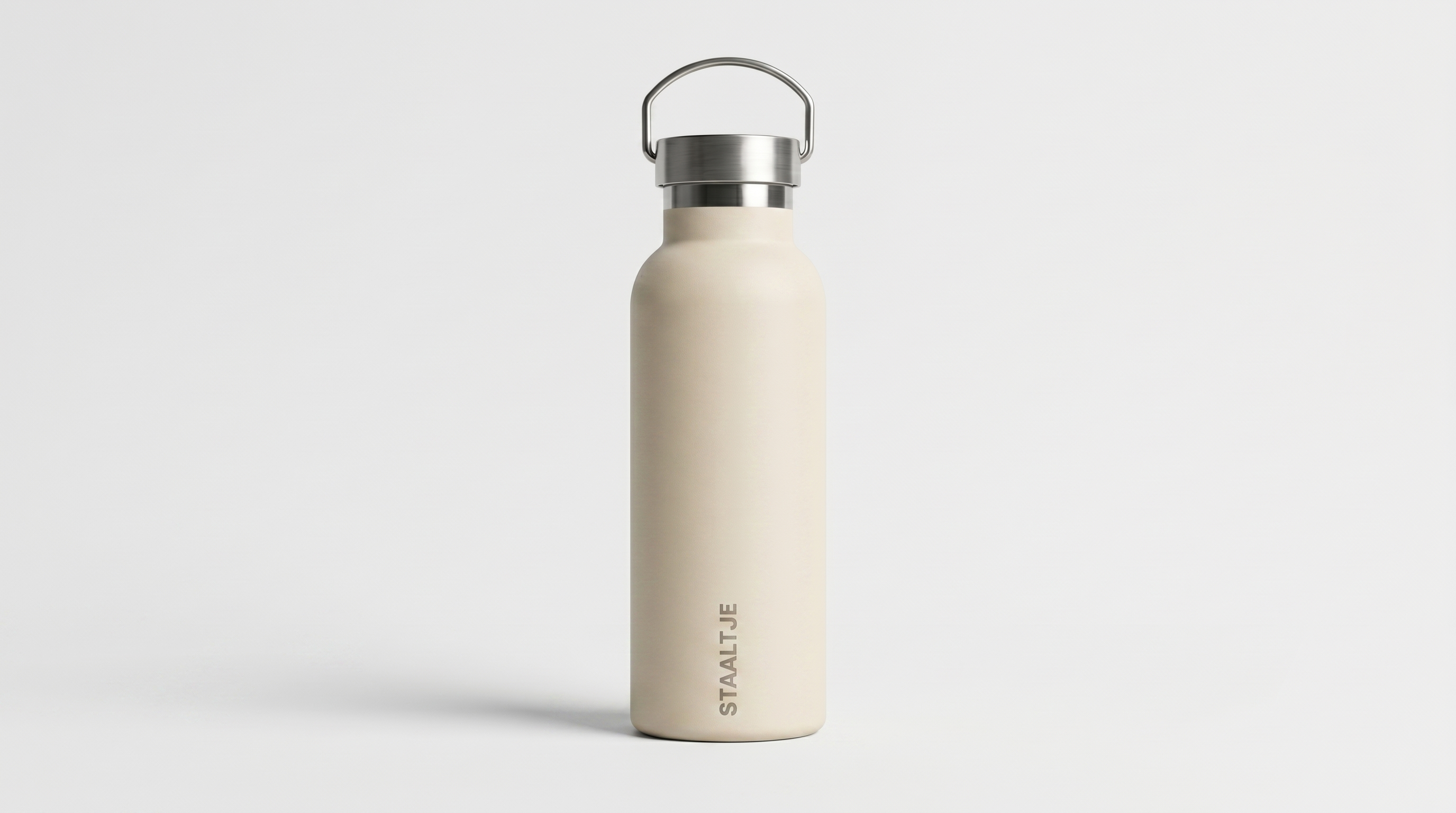 Premium RVS Drinkfles 500ML Crème