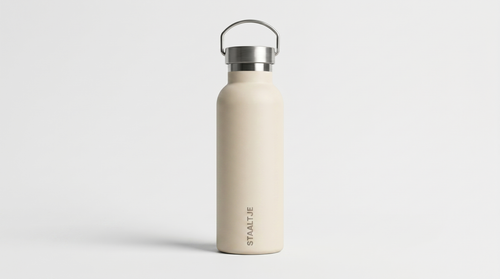 Premium RVS Drinkfles 500ML Crème
