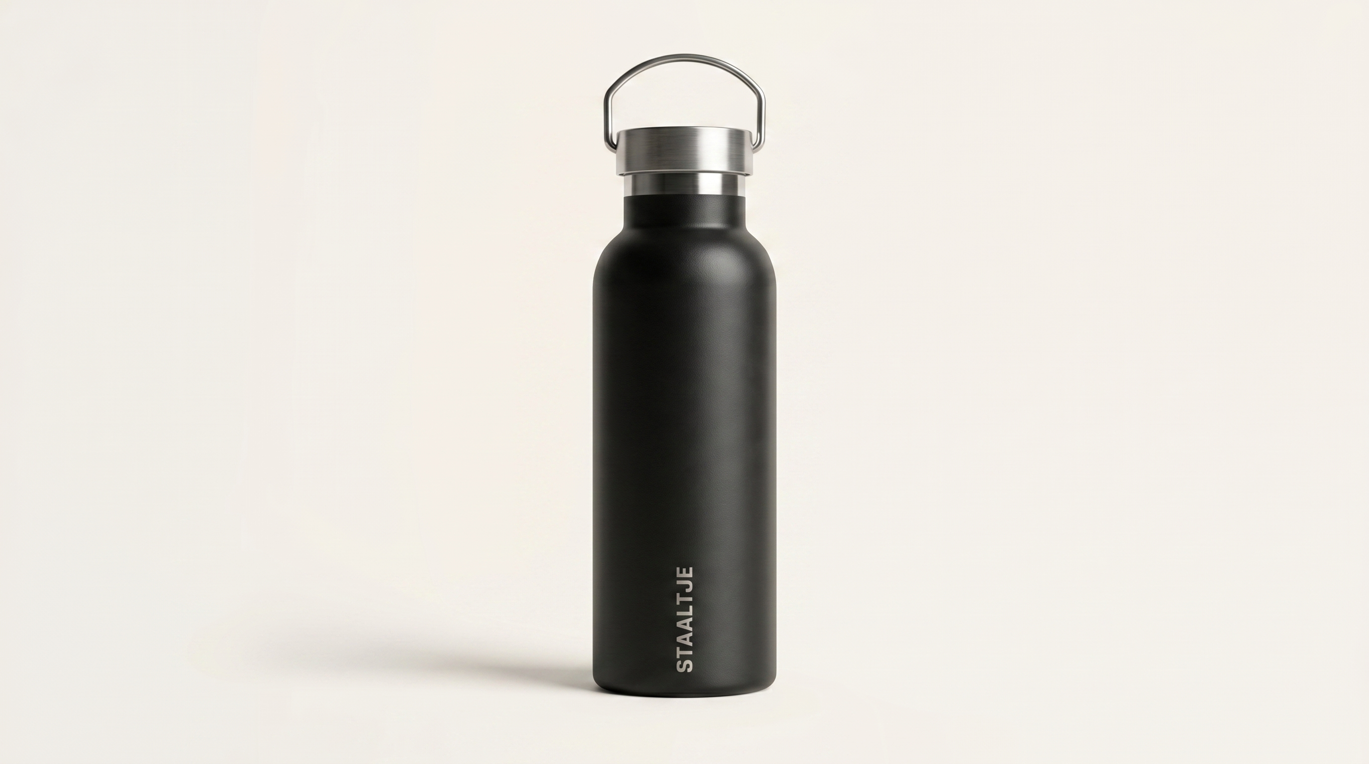 Premium RVS Drinkfles 500ML Zwart