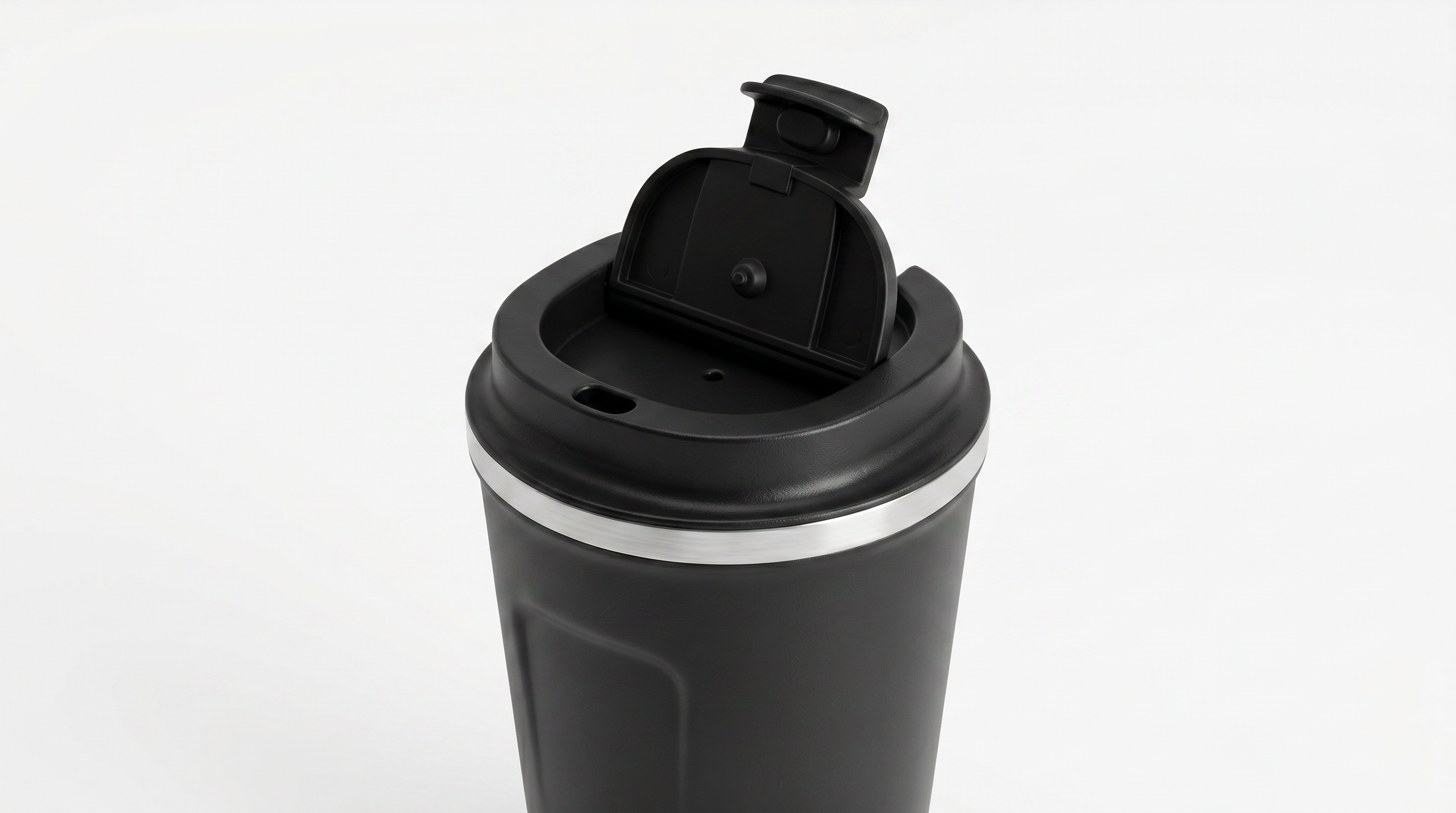 Premium RVS Thermosbeker 380ML Zwart